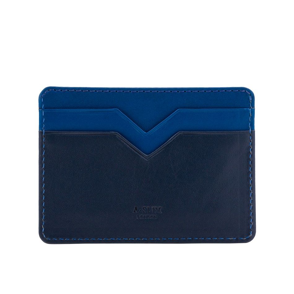 A-SLIM Minimalist Leather Wallet Yaiba - Blue